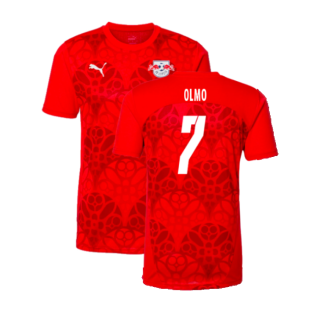 2024-2025 Red Bull Leipzig Pre-Match Shirt (Red) (Olmo 7)