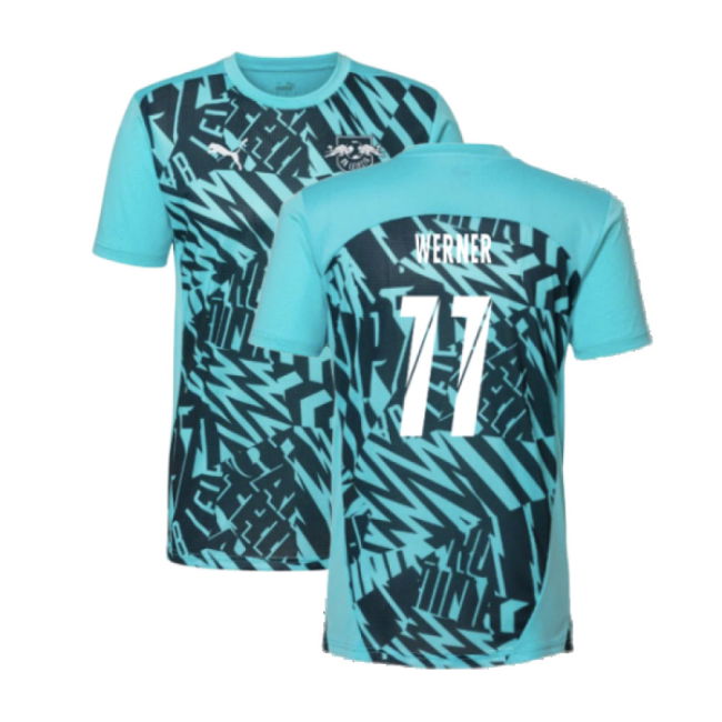 2024-2025 Red Bull Leipzig Pre-Match SS Shirt (Aqua) (Werner 11)