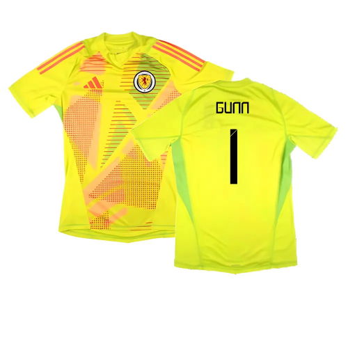 2024-2025 Scotland Home Goalkeeper Shirt (Yellow) (Gunn 1)