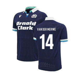 2024-2025 Scotland Rugby Home Replica Shirt (Van Der Merwe 14)