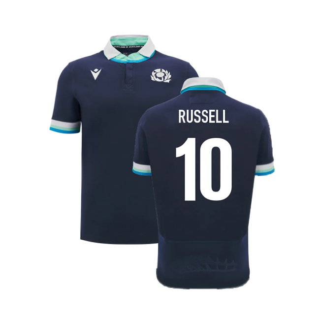 2024-2025 Scotland Rugby Home SS Cotton Shirt (Kids) (Russell 10)