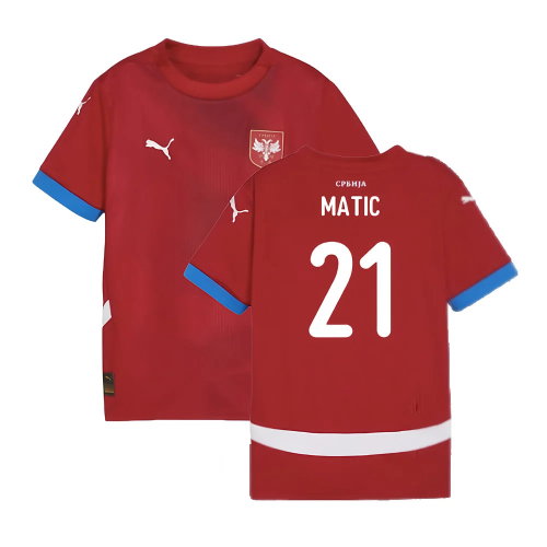 2024-2025 Serbia Home Shirt (Kids) (Matic 21) 2024-2025 Serbia Home Shirt (Kids) (Matic 21)