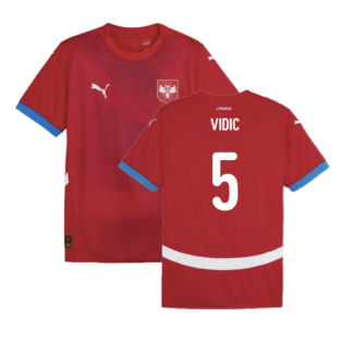 2024-2025 Serbia Home Shirt (Vidic 5)