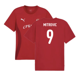 2024-2025 Serbia Pre-Match Jersey (Dark Cherry) (Mitrovic 9)
