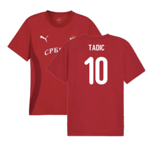 2024-2025 Serbia Pre-Match Jersey (Dark Cherry) (Tadic 10)