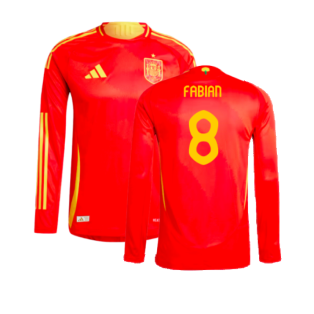 2024-2025 Spain Authentic Long Sleeve Home Shirt (Fabian 8)
