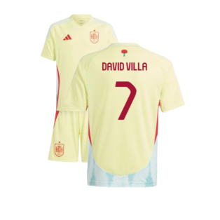 2024-2025 Spain Away Youth Kit (David Villa 7)