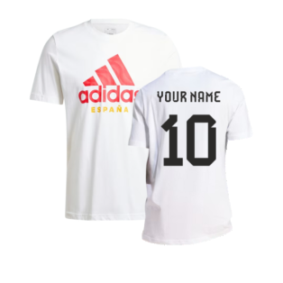 2024-2025 Spain DNA Graphic Tee (White) (Your Name)