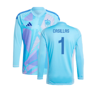 2024-2025 Spain Home LS Goalkeeper Shirt (Semi Blue) (Casillas 1)