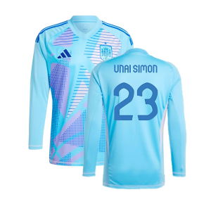 2024-2025 Spain Home LS Goalkeeper Shirt (Semi Blue) (Unai Simon 23)