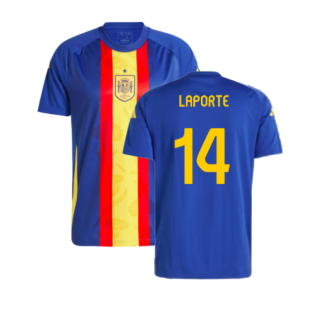 2024-2025 Spain Pre-Match Shirt (Victory Blue) (Laporte 14)
