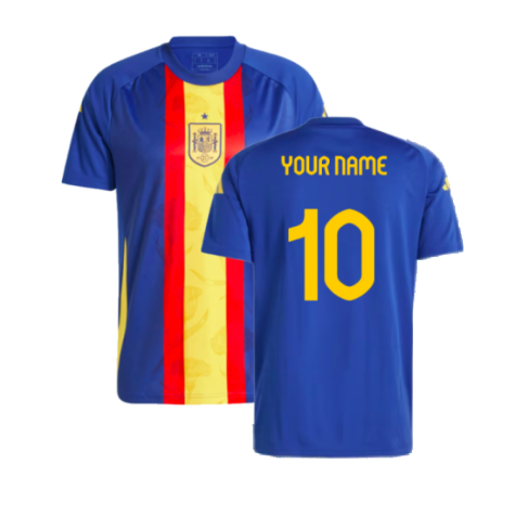 2024-2025 Spain Pre-Match Shirt (Victory Blue) (Your Name)