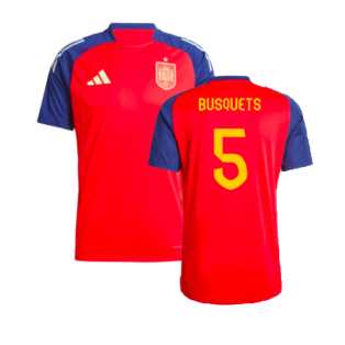 2024-2025 Spain Training Jersey (Red) (Busquets 5)