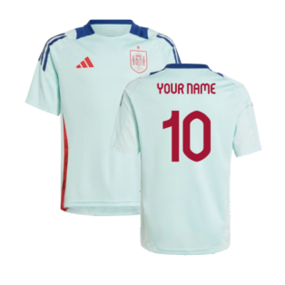 2024-2025 Spain Training Jersey (Turquoise) - Kids (Your Name)