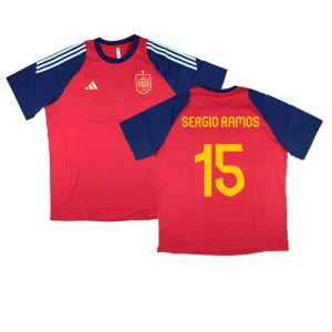 2024-2025 Spain Training Tee (Red) (Sergio Ramos 15)