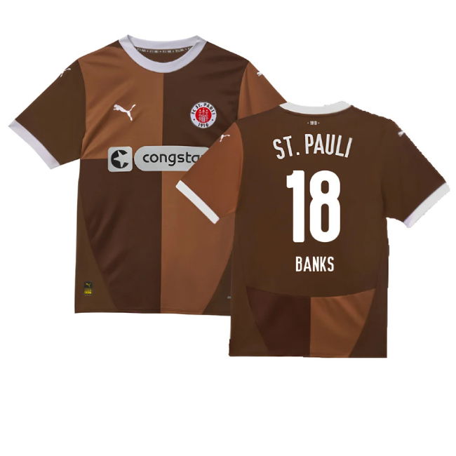 2024-2025 St Pauli Home Shirt (Banks 18)