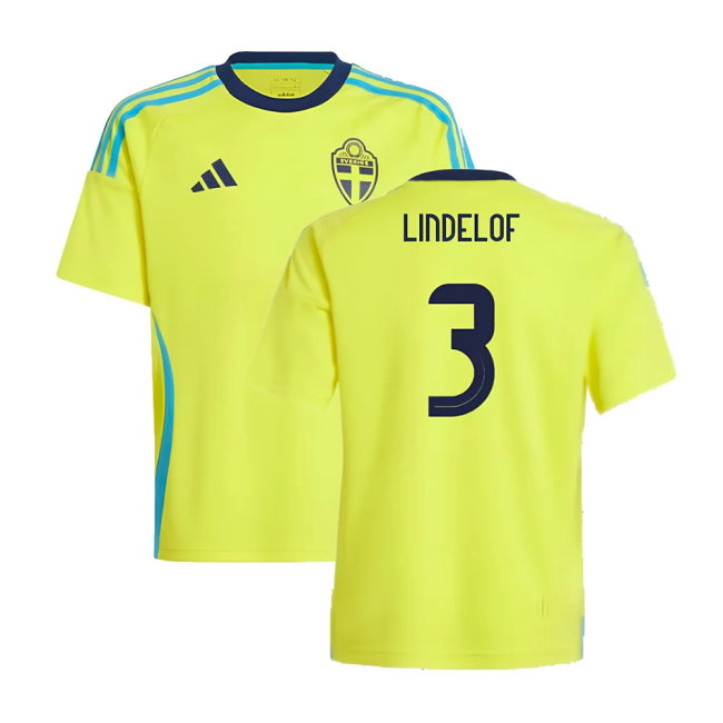 2024-2025 Sweden Home Fan Shirt (Kids) (LINDELOF 3)