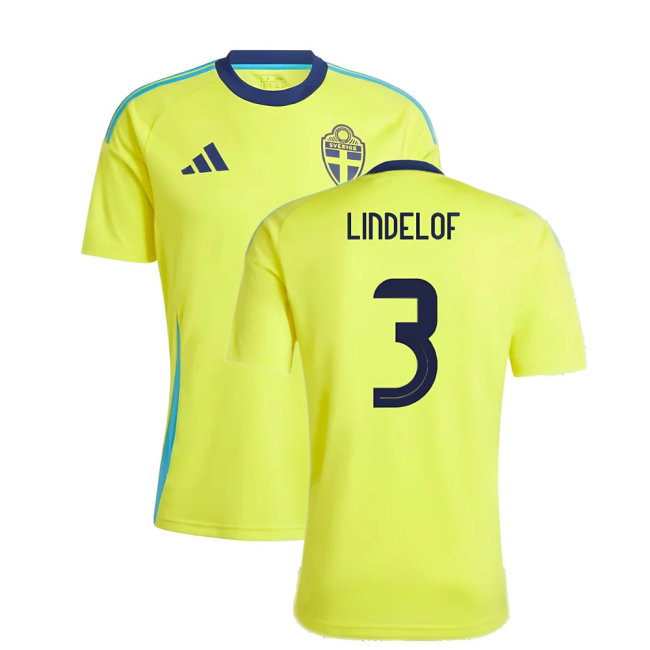 2024-2025 Sweden Home Fan Shirt (LINDELOF 3)