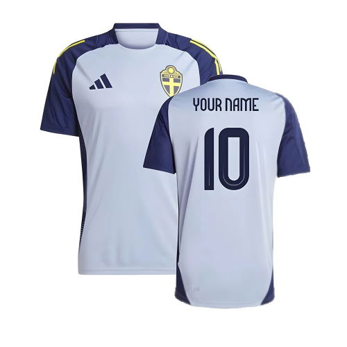 2024-2025 Sweden Training Jersey (Blue) (Your Name)  2024-2025 Sweden Training Jersey (Blue) (Your Name)