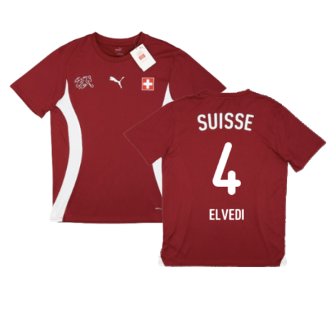 2024-2025 Switzerland Pre-Match Jersey (Red) (Elvedi 4)