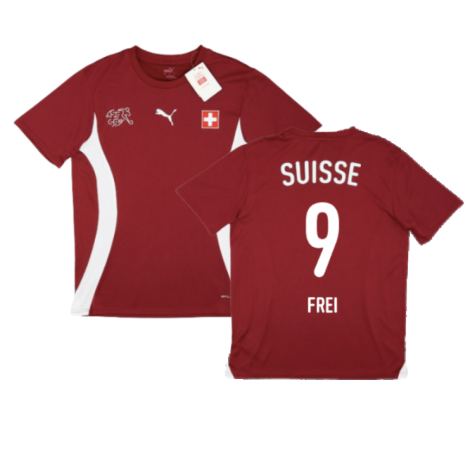 2024-2025 Switzerland Pre-Match Jersey (Red) (Frei 9)