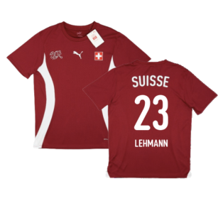 2024-2025 Switzerland Pre-Match Jersey (Red) (Lehmann 23)