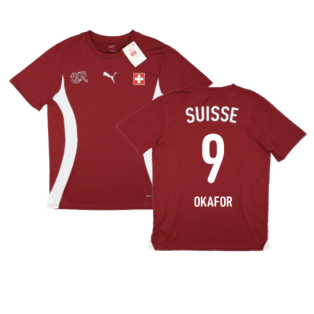 2024-2025 Switzerland Pre-Match Jersey (Red) (Okafor 9)