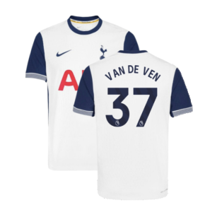 2024-2025 Tottenham Hotspur Authentic Home Shirt (Van De Ven 37)