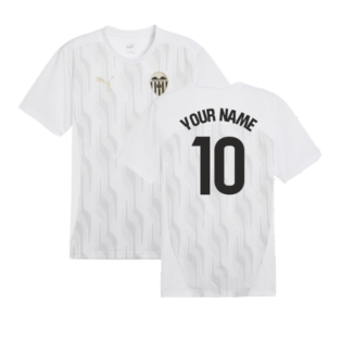 2024-2025 Valencia Pre-Match Shirt (White) (Your Name)