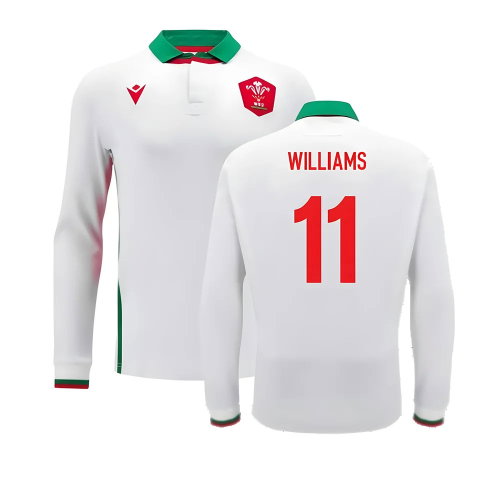 2024-2025 Wales Away Cotton LS Rugby Shirt (Williams 11)