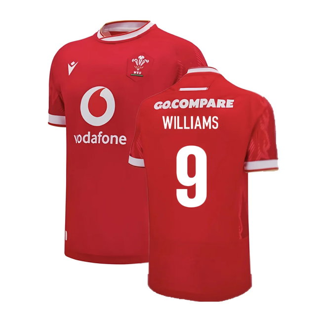 2024-2025 Wales Home Poly Replica Rugby Shirt (Williams 9)