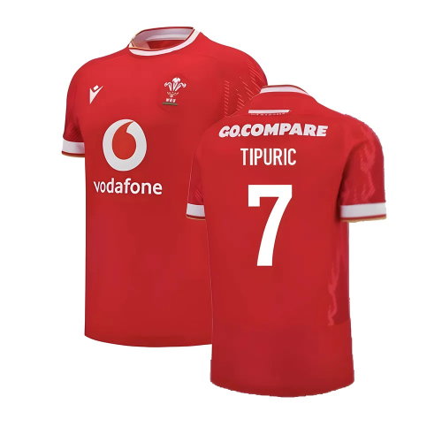 2024-2025 Wales Rugby Home Slim Fit Shirt (Tipuric 7)