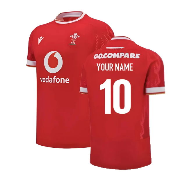 2024-2025 Wales Rugby Home Slim Fit Shirt (Your Name)
