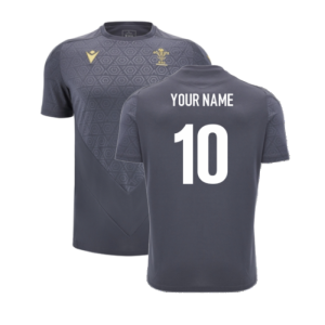 2024-2025 Wales Rugby Training Poly Shirt (Anthracite)