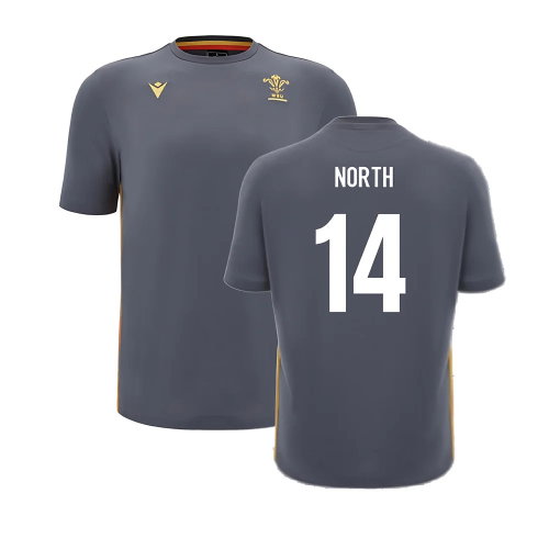 2024-2025 Wales Rugby Travel Cotton T-Shirt (Anthracite) (North 14)