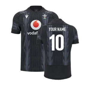 2024-2025 Wales WRU Rugby Training Jersey (Black) - Kids