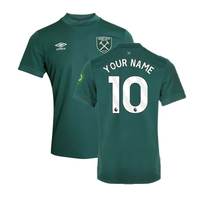 2024-2025 West Ham Goalkeeper Shirt (Green) - Kids (Your Name)