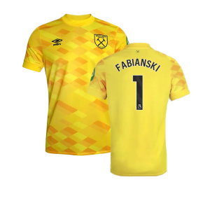 2024-2025 West Ham Goalkeeper Shirt (Yellow) - Kids (Fabianski 1)