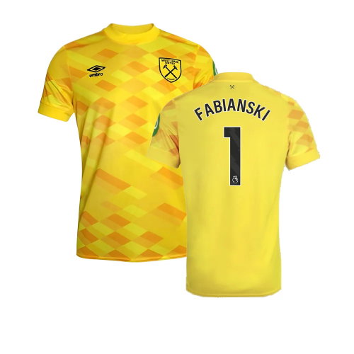 2024-2025 West Ham Goalkeeper Shirt (Yellow) - Kids (Fabianski 1)