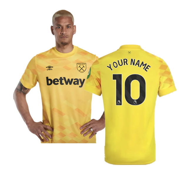 2024-2025 West Ham Goalkeeper Shirt (Yellow) (Your Name)
