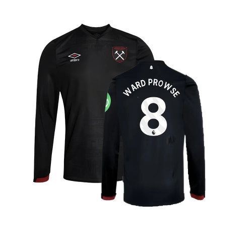 2024-2025 West Ham Long Sleeve Away Shirt (Kids) (Ward Prowse 8)