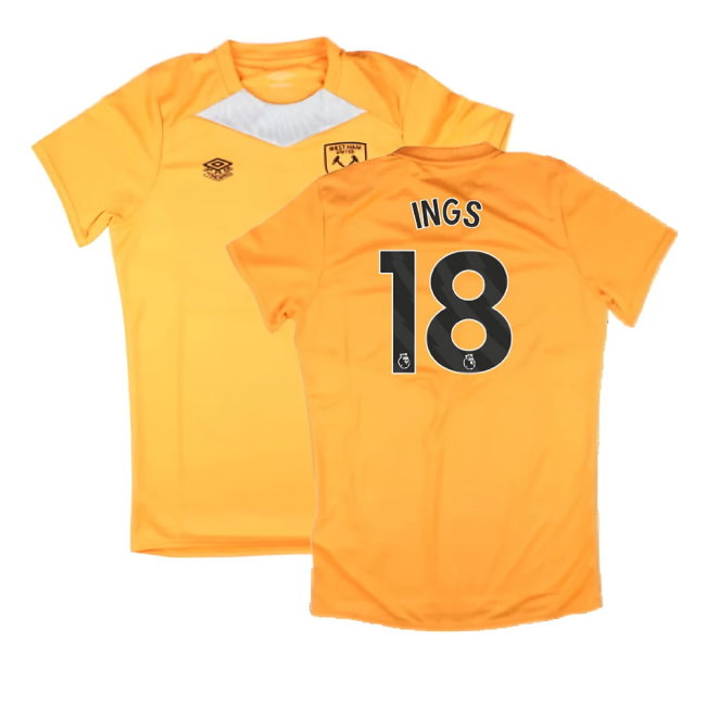 2024-2025 West Ham Training Jersey (Orange) - Kids (Ings 18)