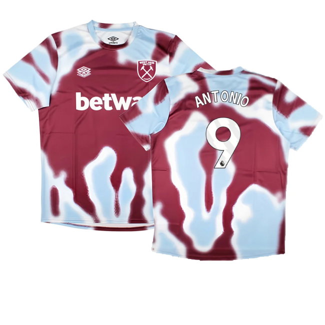 2024-2025 West Ham Warm Up Jersey (New Claret) (Antonio 9)
