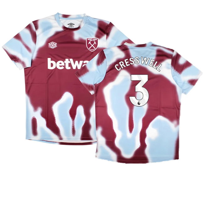 2024-2025 West Ham Warm Up Jersey (New Claret) (Cresswell 3)