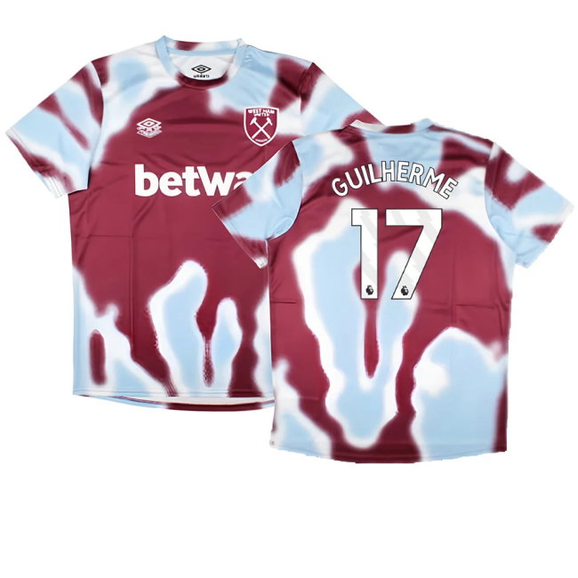 2024-2025 West Ham Warm Up Jersey (New Claret) (Guilherme 17)