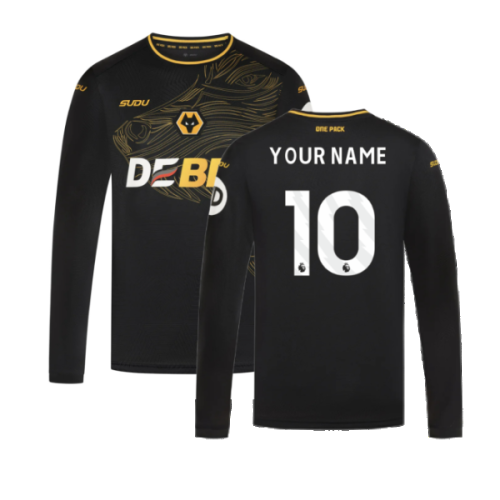 2024-2025 Wolves Long Sleeve Away Shirt (Your Name)