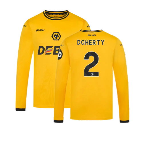 2024-2025 Wolves Long Sleeve Home Shirt (Doherty 2) 2024-2025 Wolves Long Sleeve Home Shirt (Doherty 2)