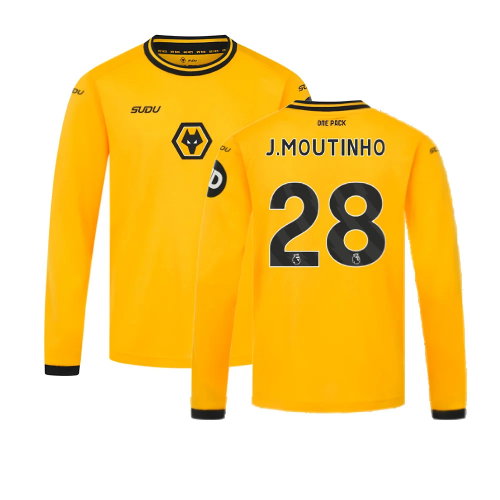 2024-2025 Wolves Long Sleeve Home Shirt (Kids) (J.Moutinho 28)
