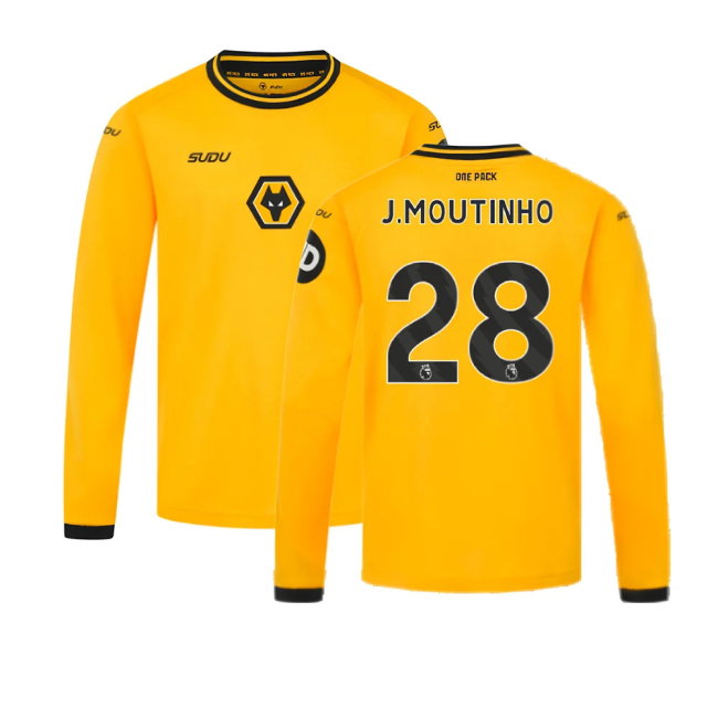 2024-2025 Wolves Long Sleeve Home Shirt (Kids) (J.Moutinho 28)