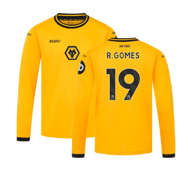 2024-2025 Wolves Long Sleeve Home Shirt (Kids) (R.Gomes 19)